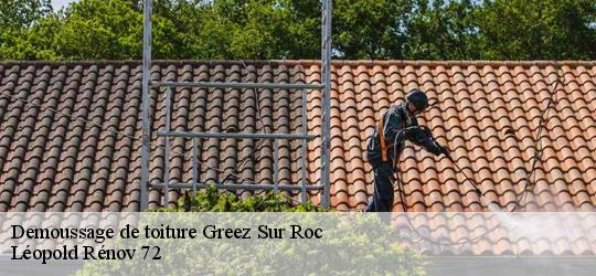Demoussage de toiture  greez-sur-roc-72320 Léopold Rénov 72