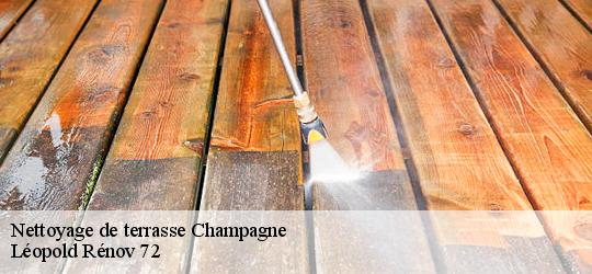 Nettoyage de terrasse  champagne-72470 Léopold Rénov 72