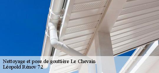 Nettoyage et pose de gouttière  le-chevain-72610 Léopold Rénov 72