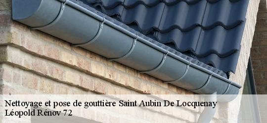 Nettoyage et pose de gouttière  saint-aubin-de-locquenay-72130 Léopold Rénov 72