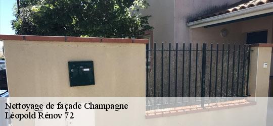 Nettoyage de façade  champagne-72470 Léopold Rénov 72