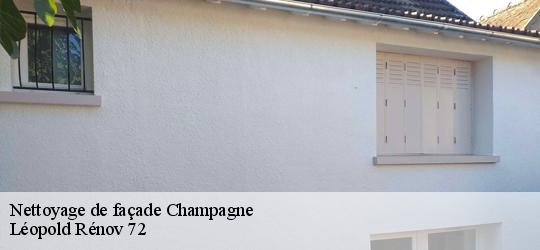 Nettoyage de façade  champagne-72470 Léopold Rénov 72