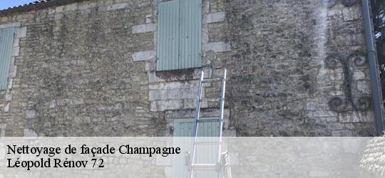 Nettoyage de façade  champagne-72470 Léopold Rénov 72