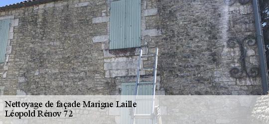 Nettoyage de façade  marigne-laille-72220 Léopold Rénov 72